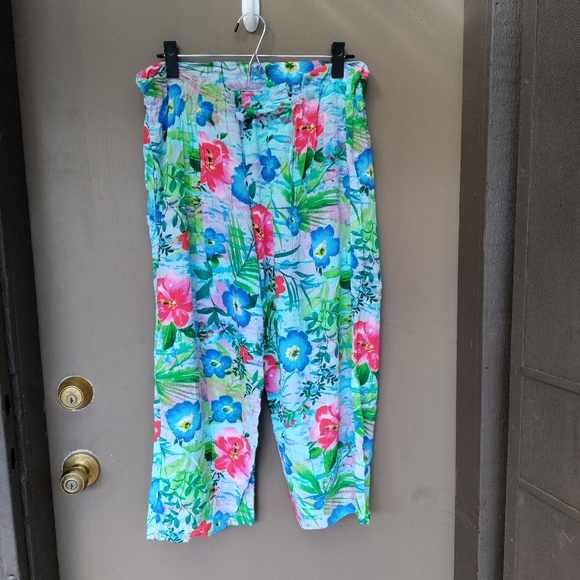 Rare Vintage Jams World Floral Shirt and Pant Set Pajamas Vacation Tropical - Picture 7 of 12